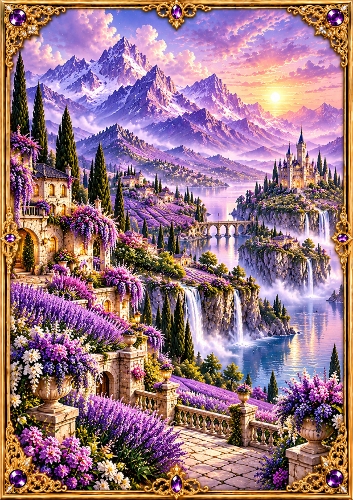 Lavender Kingdom - A4 Portrait - Card Topper