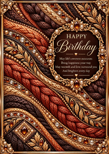 Copper Glow - A4 Portrait - Birthday Card Topper