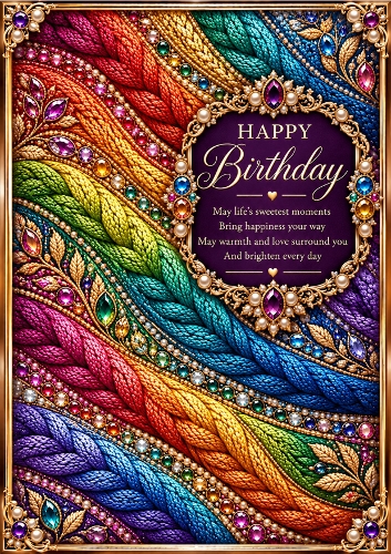 Rainbow Reverie - A4 Portrait - Birthday Card Topper