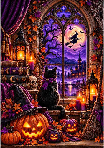 Witchs Window - A4 Portrait - Card Topper