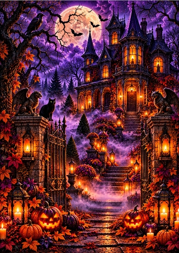 Haunted Mansion - A4 Portrait - Card Topper