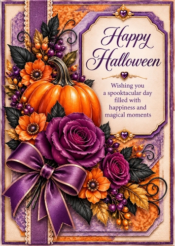 Midnight Pumpkin - A4 Portrait - Halloween Card Topper