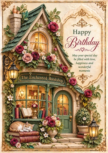 The Secret Bookshop- A4 Portrait - Card Topper