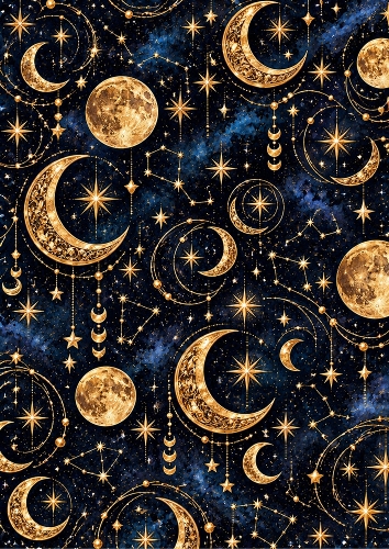 Midnight Celestial - A4 Portrait - Background Topper
