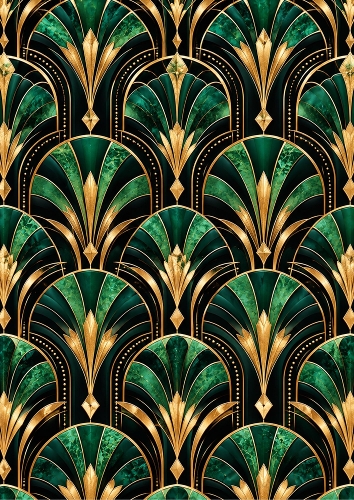 Emerald Deco  - A4 Portrait - Background Topper