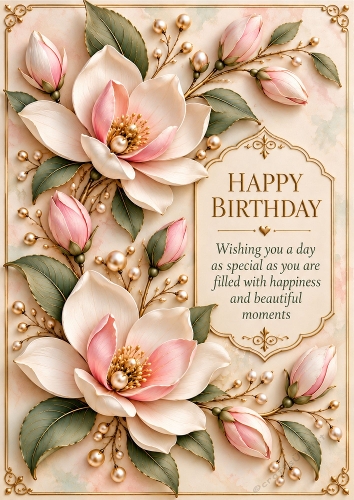 Crystal Blossom  - A4 Portrait - Card Topper
