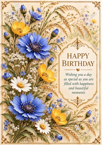  Wildflower Breeze - A4 Portrait - Card Topper