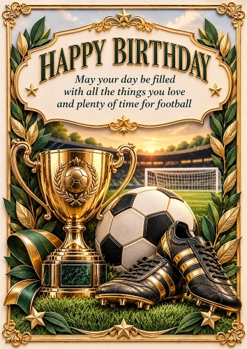 King of the Pitch - A4 Portrait - Birthday Card Topper