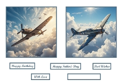 Old Planes Flying In Sunny Skies.