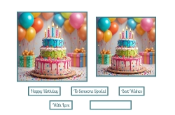 Bright Birthday Cake Toppers.