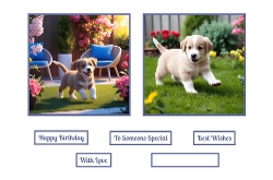 Cute Puppies In The Garden Toppers.