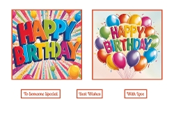 Happy Birthday Colourful Toppers. 