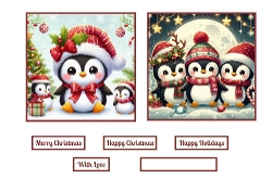 Cute Christmas Penguins Toppers.