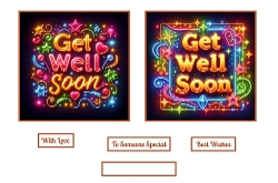 Neon Get Well Soon Toppers.