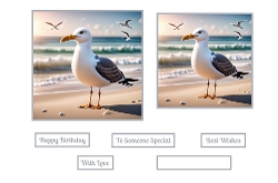 Seagull On The Beach Toppers.