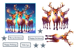 Christmas Reindeer Family Step By Step.