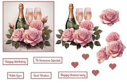 Pink Roses And Champagne Step By Step.