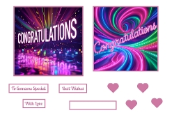 Neon Congratulations Toppers.