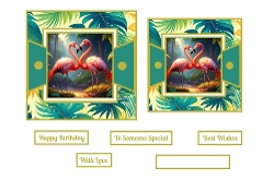 Beautiful Tropical Flamingos Toppers.