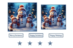 Snowman Family Toppers.