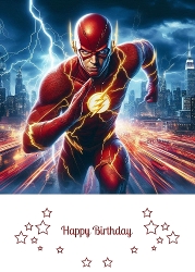 The Flash. Marvel character. 5 X 7. Card Front.