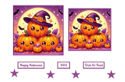 Cute Pumpkins Halloween Toppers.
