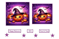 Cute Pumpkins Halloween Toppers.