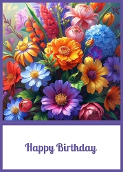 Birthday 5 X 7 Card Front.
