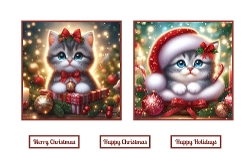 Cute Christmas kitten Toppers.
