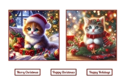 Cute Christmas kitten Toppers.