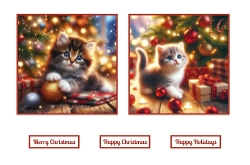 Cute Christmas Kitten Toppers.