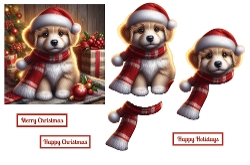 Christmas Puppy Quick Card.