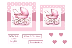 Baby Pink Pram Toppers.