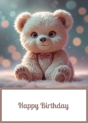 Cute Teddy Bear 5 X 7 Card Front. 2.