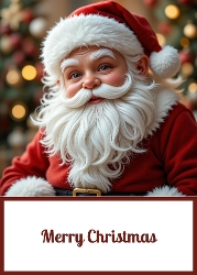 Santa 5 X 7 Card Front.