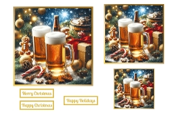 Christmas Beer Toppers.
