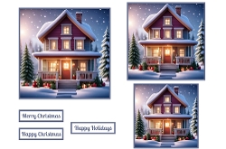Christmas House Toppers.