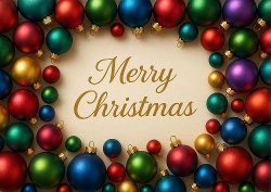 Merry Christmas Bauble Frame.