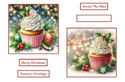 2 X 7 X 7 Christmas Cupcake Toppers.