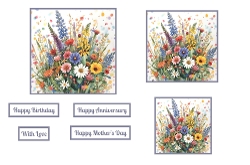 Flowers Bouquet Toppers.