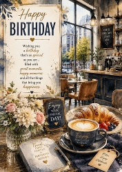 The Modern Coffee Bar A4 Birthday Portrait Topper