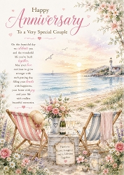 Seaside Anniversary A4 Portrait Topper
