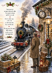 Christmas Train Enthusiast A4 Portrait Christmas Topper