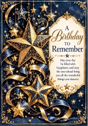 A Birthday To Remember - A4 Portrait Birthday Card Topper