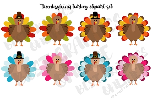  Thanksgiving Turkey graphic, Turkeys planner sticker clipart 