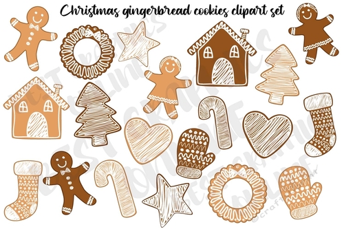  Christmas cookies clipart, Gingerbread xmas cookies clip art, Gingerbread baby, Holiday clipart