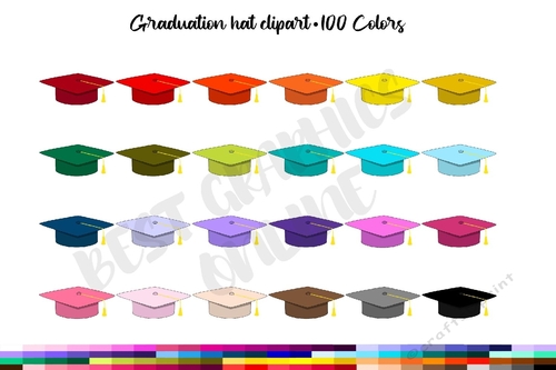 Graduation Caps Clipart, Graduation Hat Icon clip art graphics, Digital planner sticker