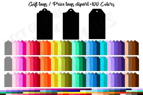 300 Gift Tags Clipart, Tag clipart, Luggage tag graphics