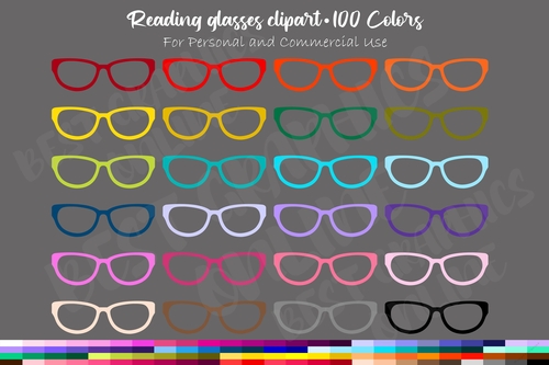 Glasses clipart set, Optician appointment planner stickers, Eye check up