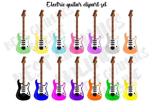 Electric guitar clipart, Music Clip Art, Musical instrument, Digital scrapbooking